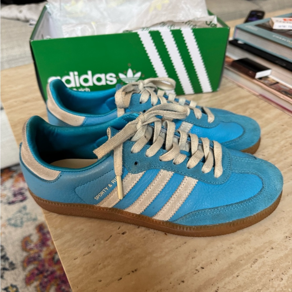 Adidas Samba OG SPORTY AND RICH Sneakers - Rich Blue Rush